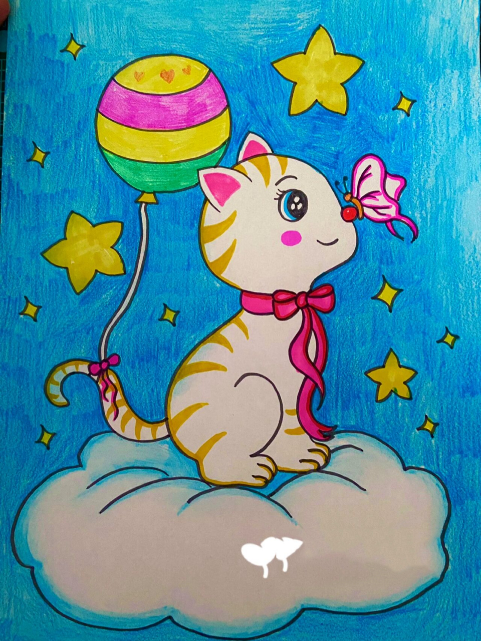 《可爱的猫咪》儿童画6