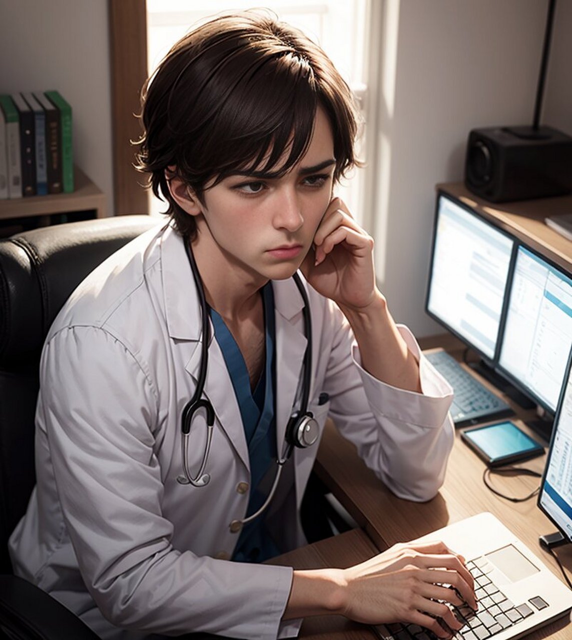 卡通头像 | 认真工作的男医生 卡通头像 | 认真工作的男医生0202