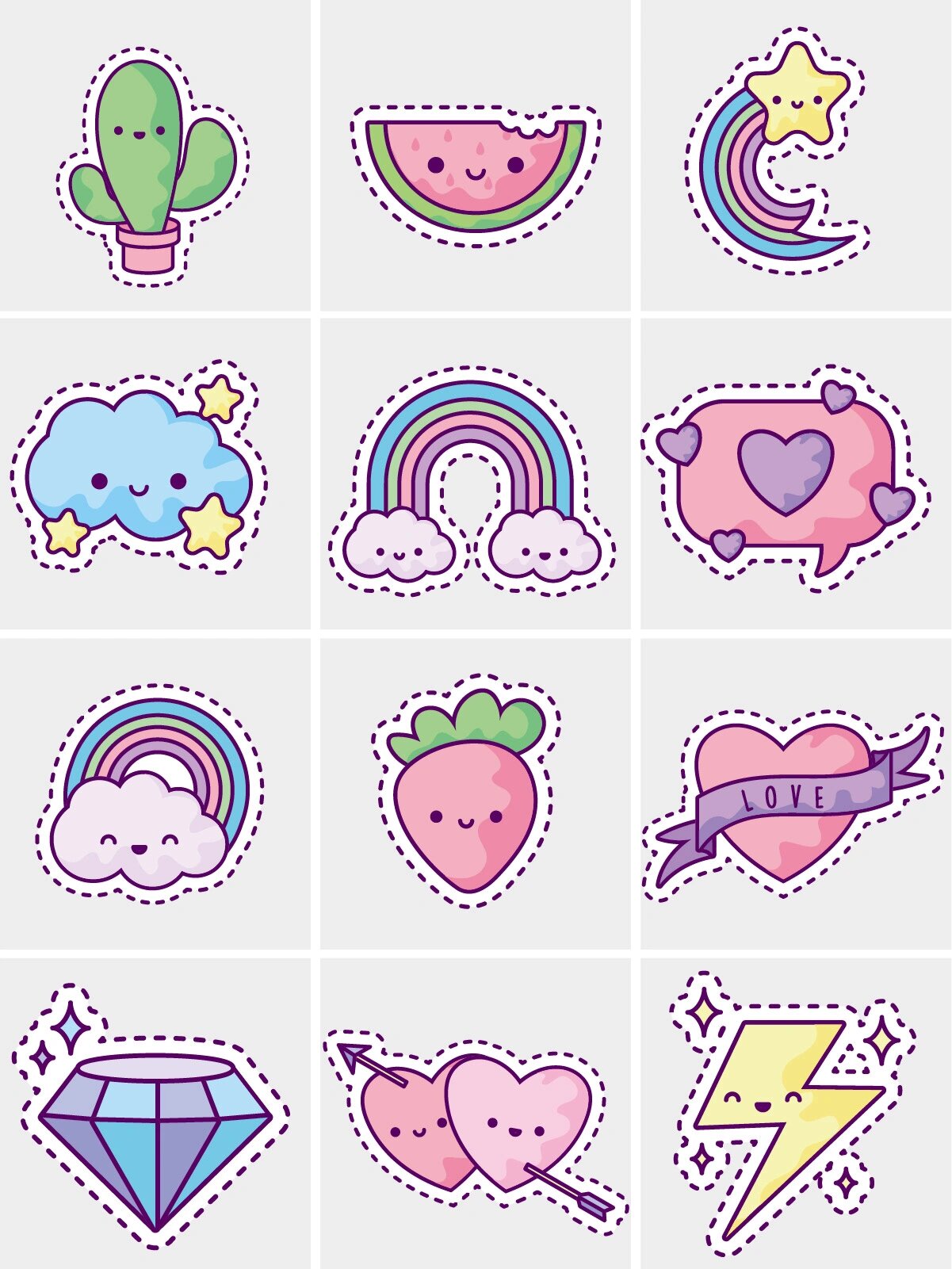 ✅卡通简易手绘剪纸