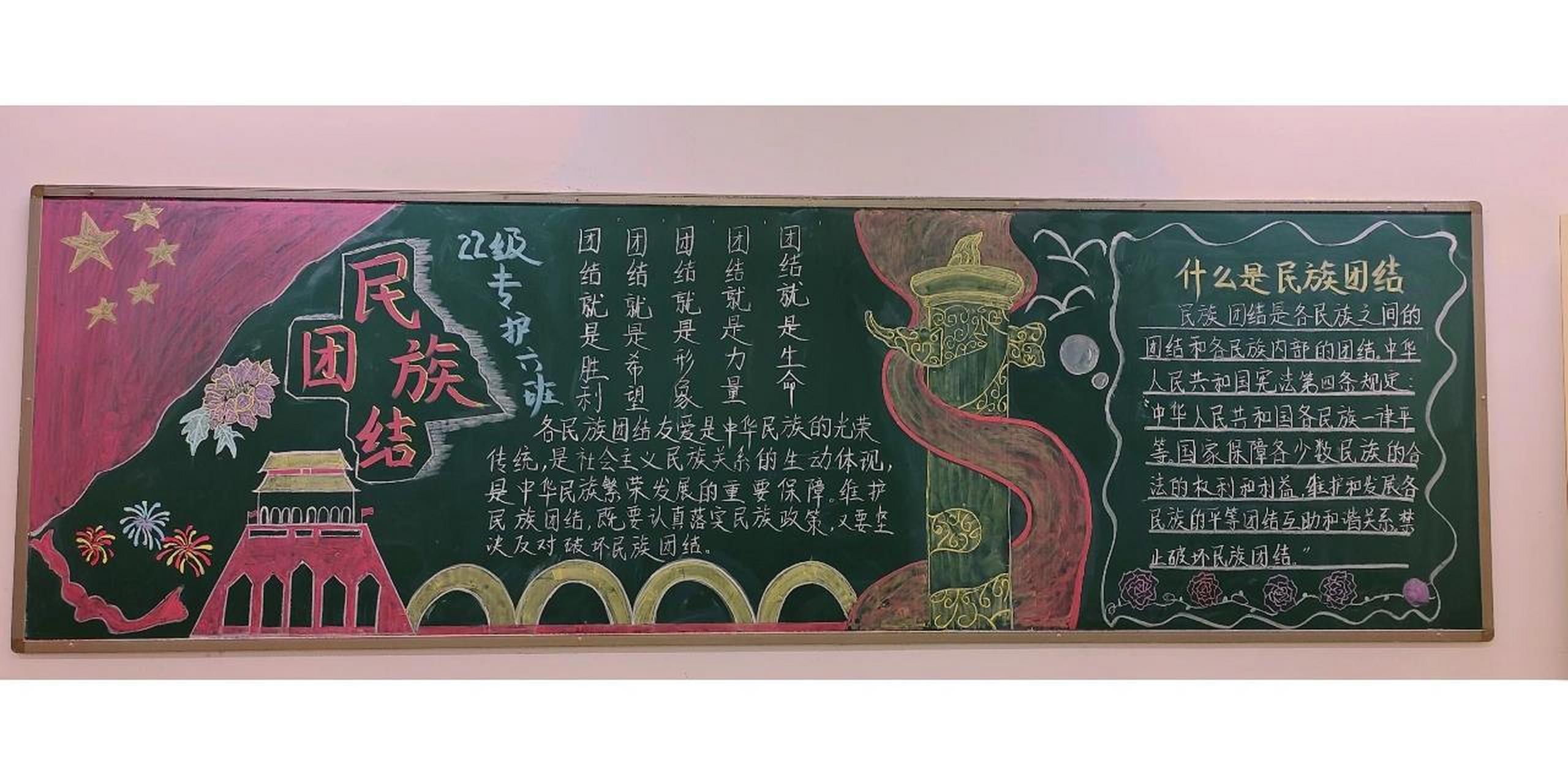 民族团结主题黑板报   04610903612803610903