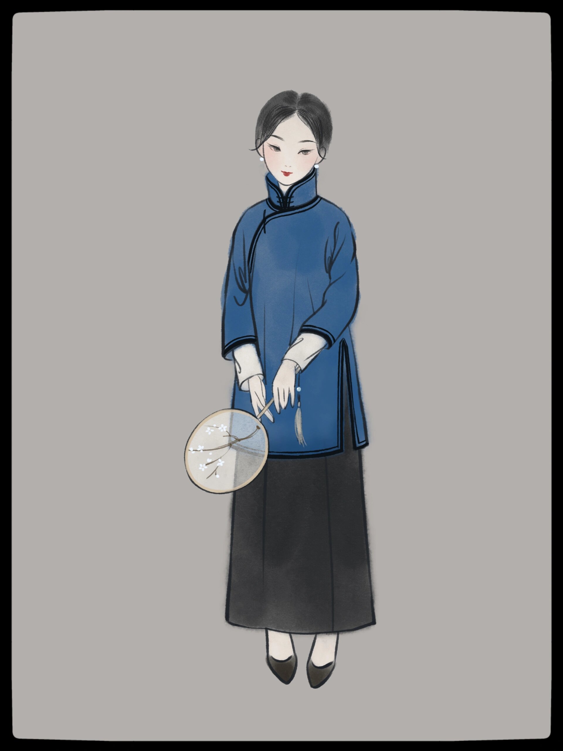 民国服饰|古风水墨插画|衣香鬓影|1910s