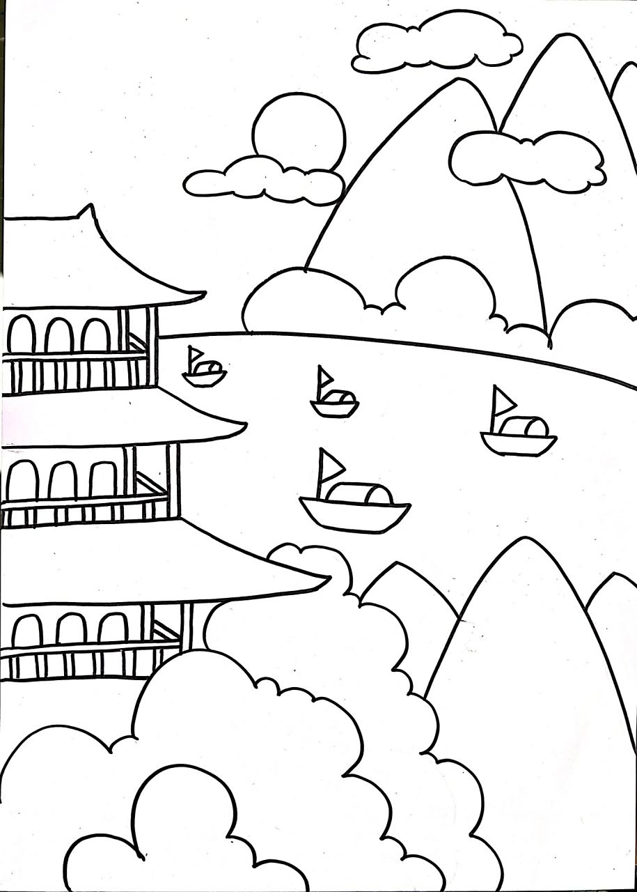 古诗配画 接多多的单子,画多多的画,诗配画,登鹳雀楼