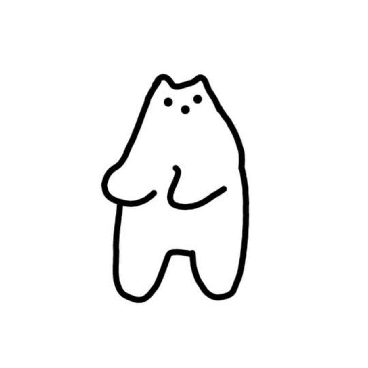 手绘头像#简约头像#白底头像 因为很喜欢这些表情包, 所以就照着画了