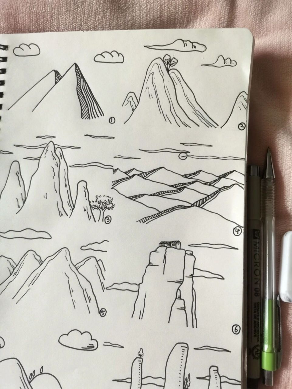 重重叠叠的山怎么画图片