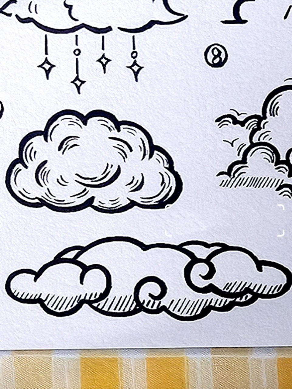 简笔画可爱小图案云朵图片