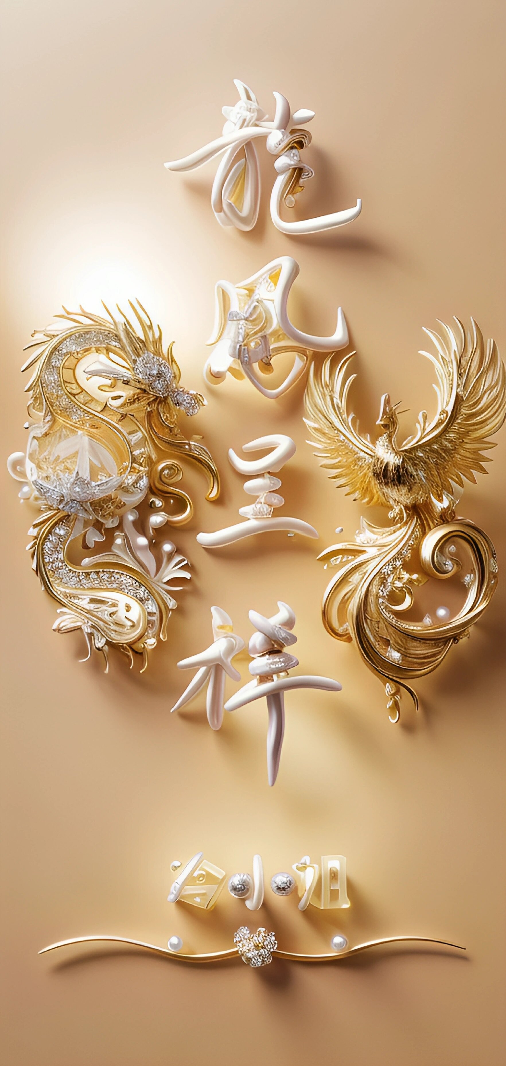 2024龙年好运发财壁纸《龙凤呈祥》请签收