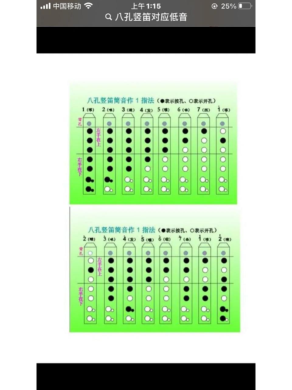 八 孔竖笛指法(有放大) 好好快乐