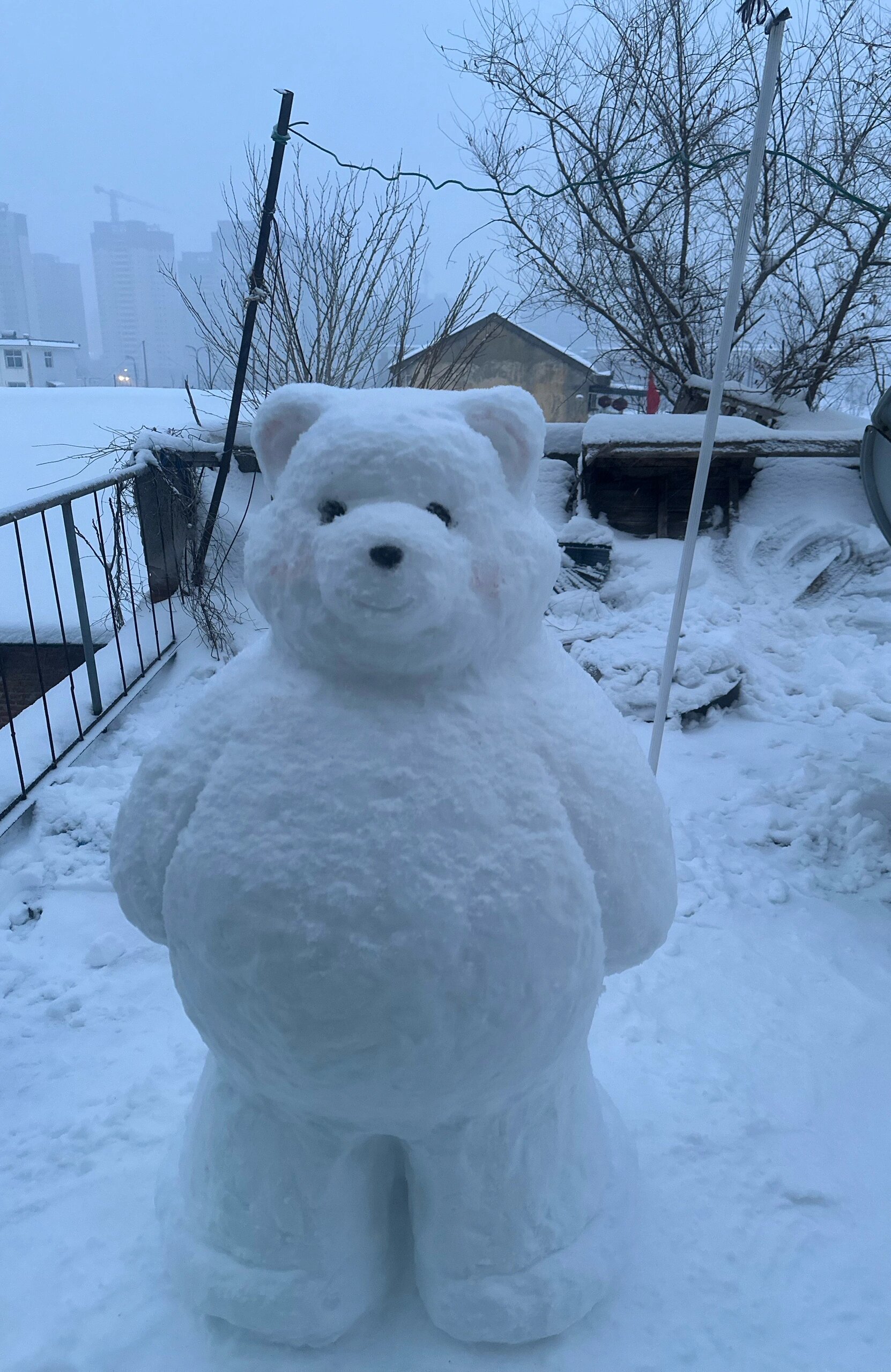 堆雪人步骤图片