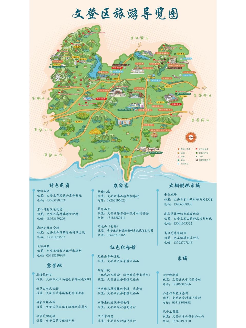 有这张最全文登旅游导览图,一定让你乐享五一!02020202