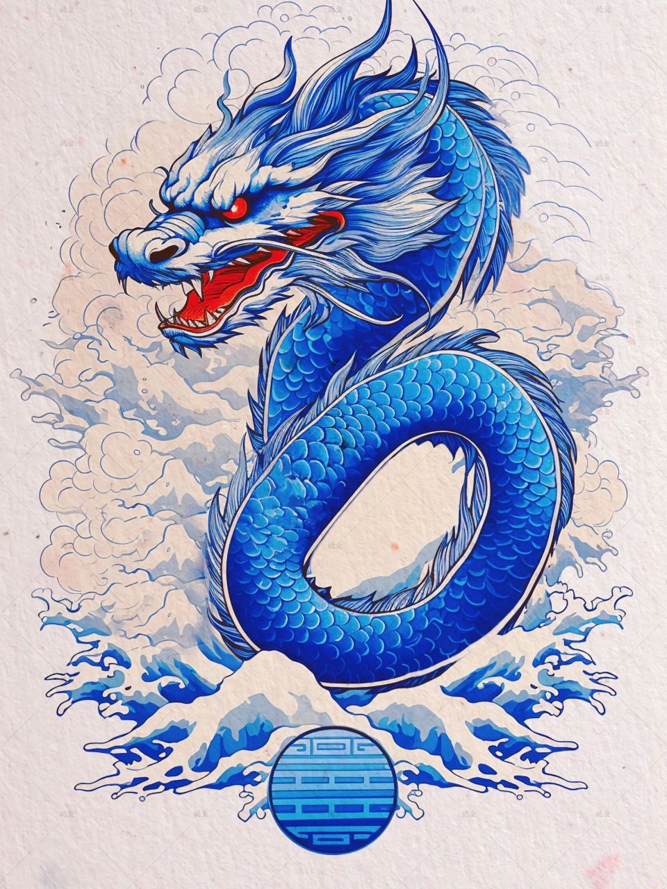 蛟龙得水 #画画的日常# #龙# #国风