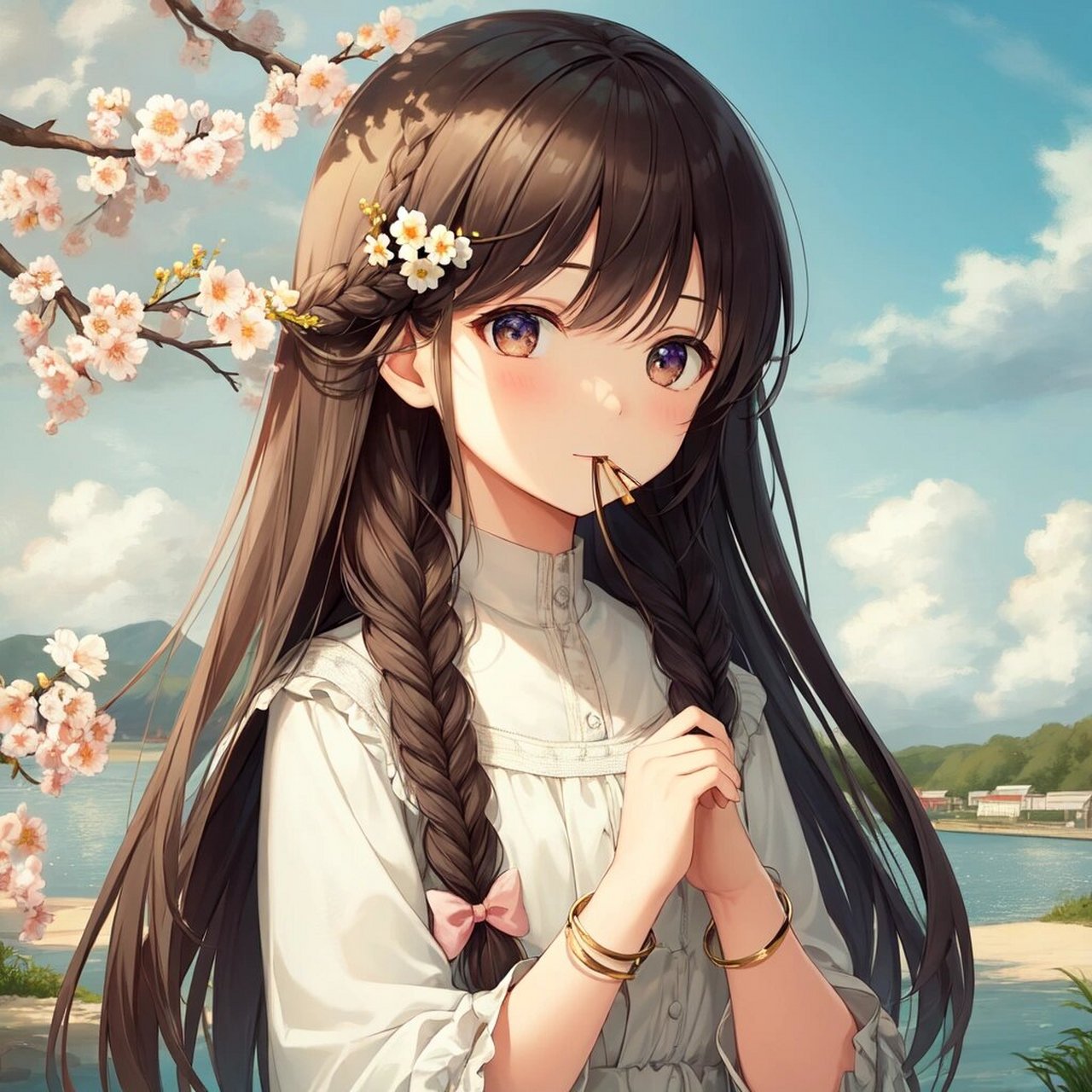 ai 绘画 | 二次元 森系女 灯灯灯等 你们要的双马尾少女来啦!