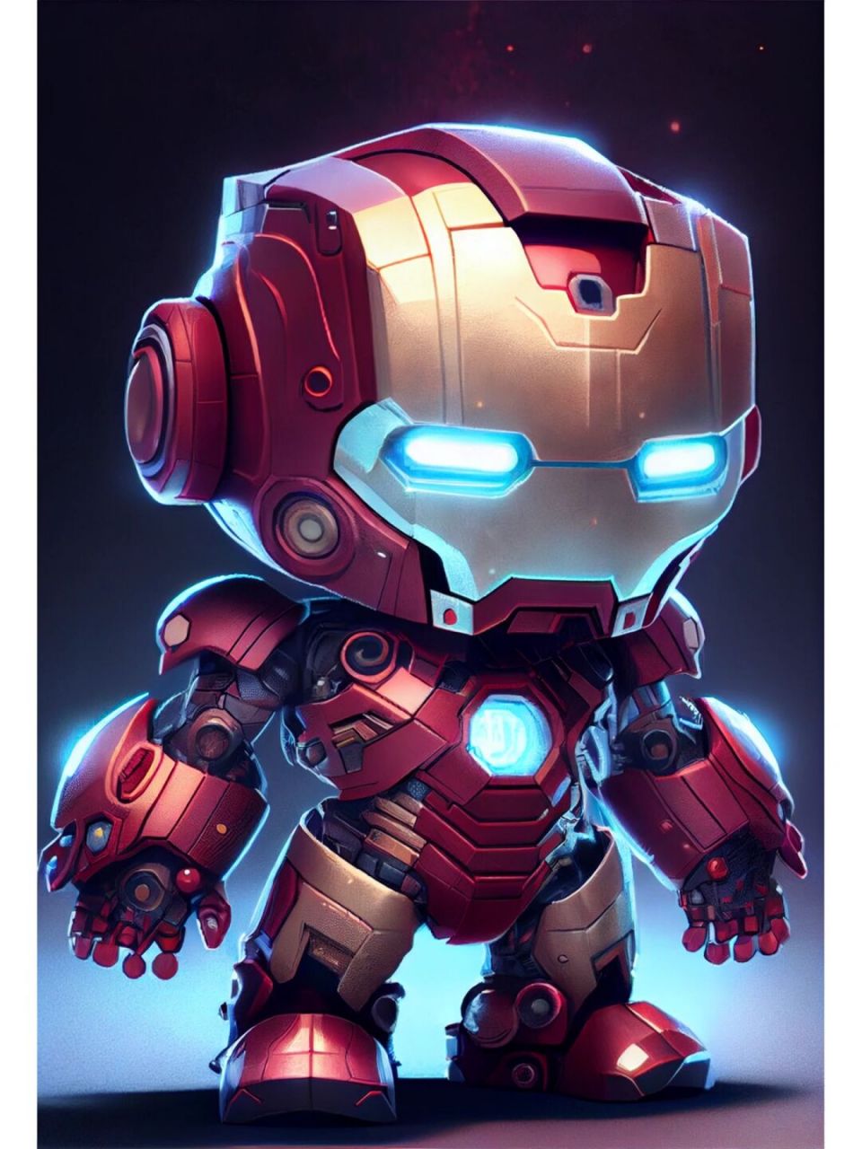 q版钢铁侠不是很高兴丨ai插画