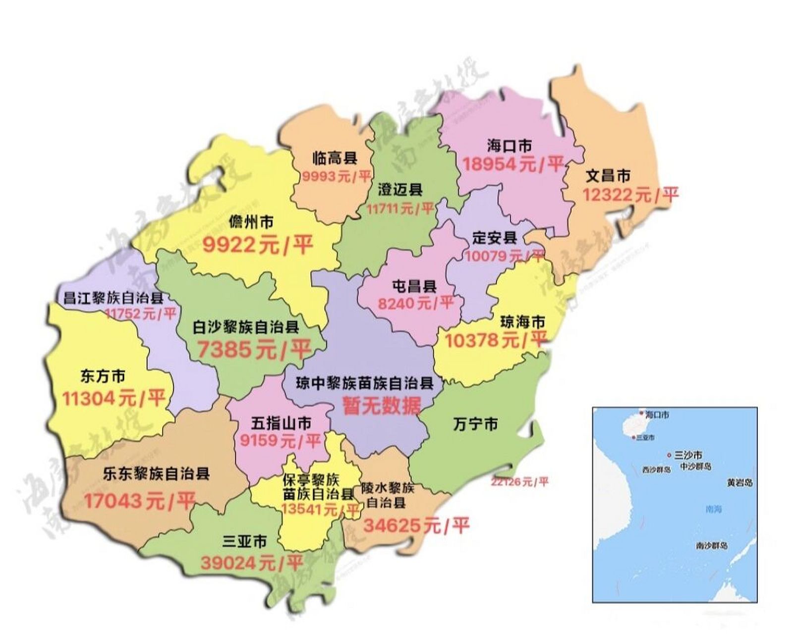 海南最新房价地图 年彻底过完了,海南的房价怎么样了?