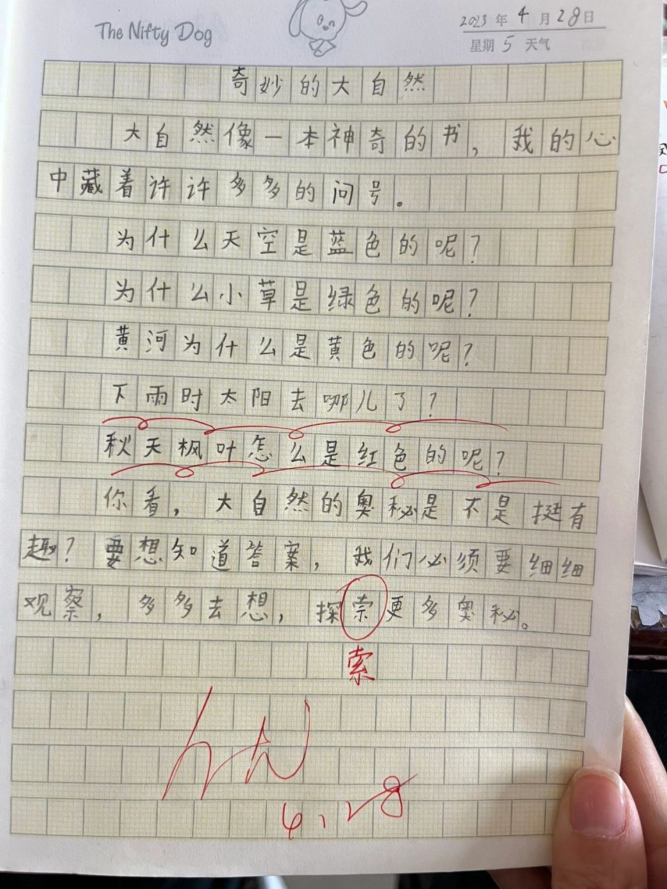 大自然中的问号|写作 有些许错别字改的时候没注意 忽略