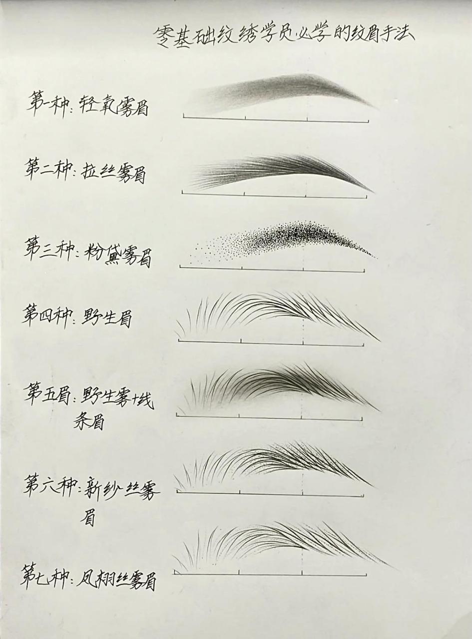 06615基础纹绣 市面上各种各样的眉毛类型,其实归根结底就三种