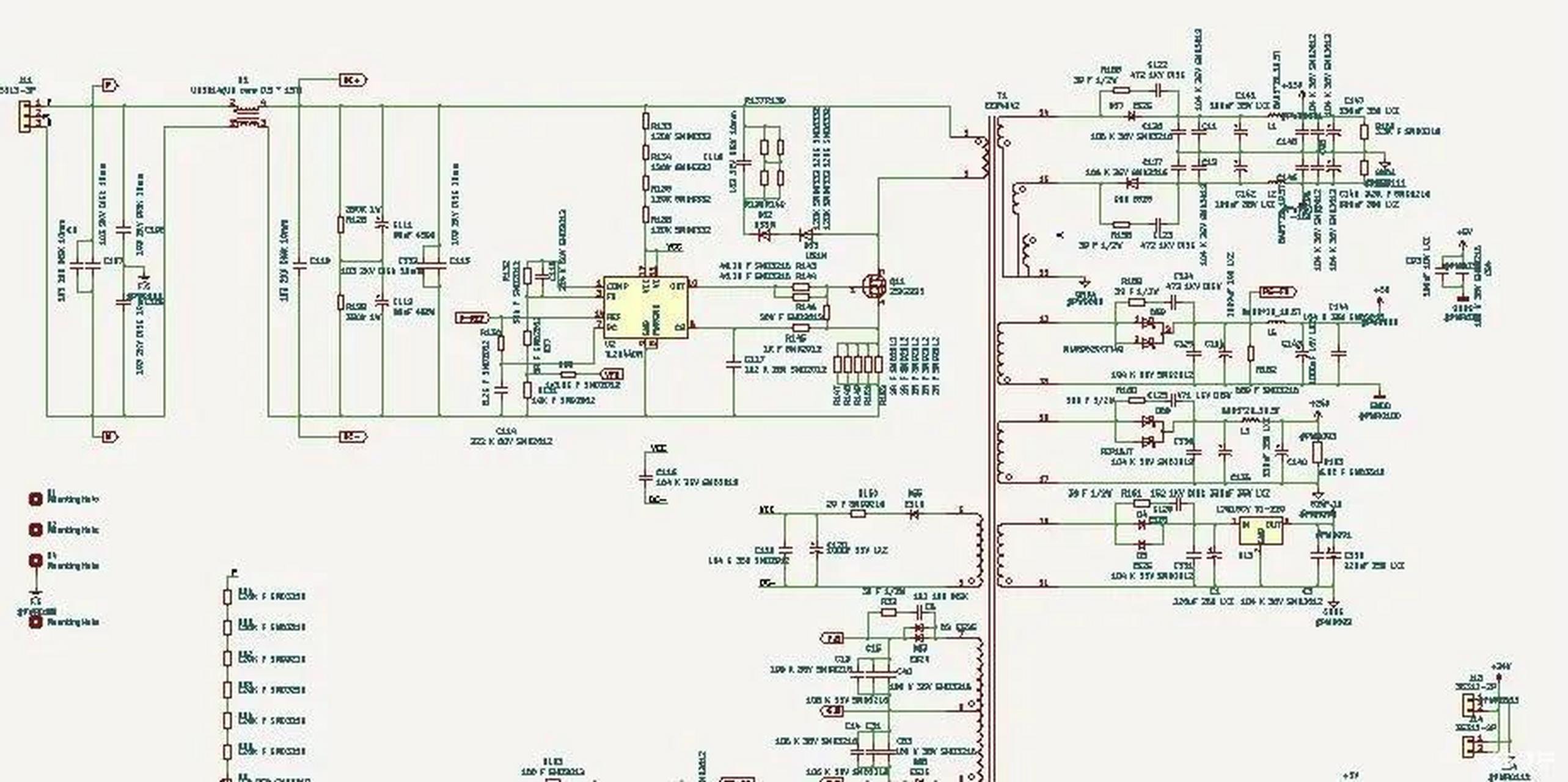 开关电源以满足igbt下桥驱动 15v和-9v需要, 5v作为控制板供电需求