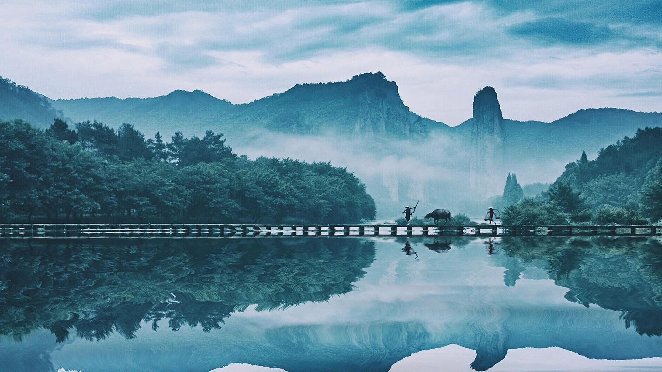 【97山水田园7815风光背景图】 很久9815出门旅行了,游峡谷