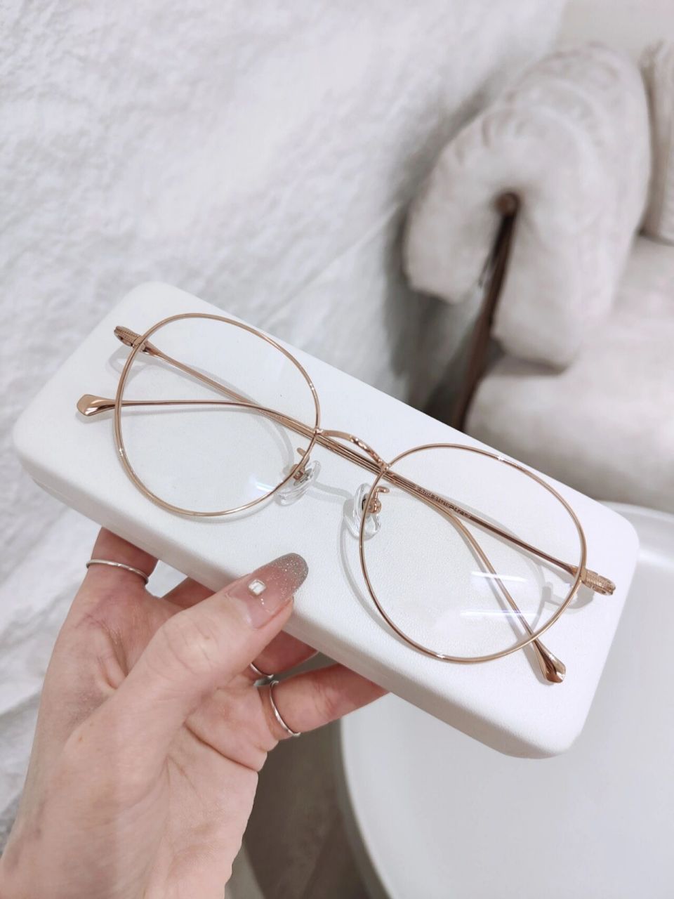 98夏天来啦 想做一个时髦精, 温温柔柔的玫瑰金色眼镜98 和漂酿的