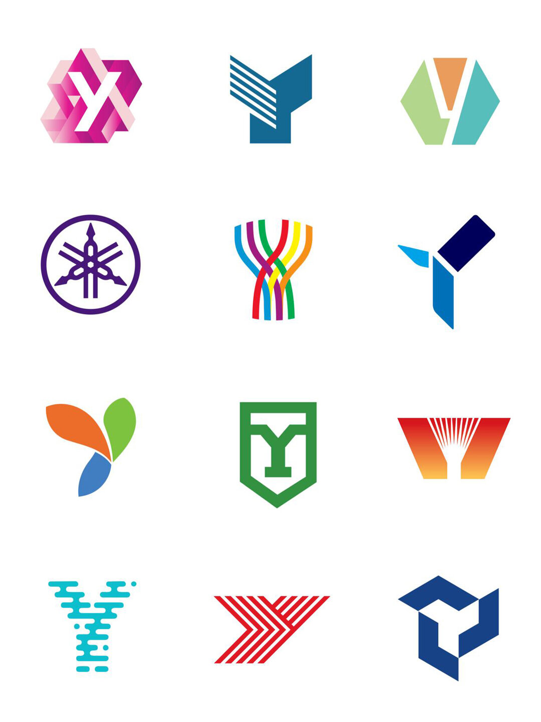 字母y 元素logo设计灵感分享