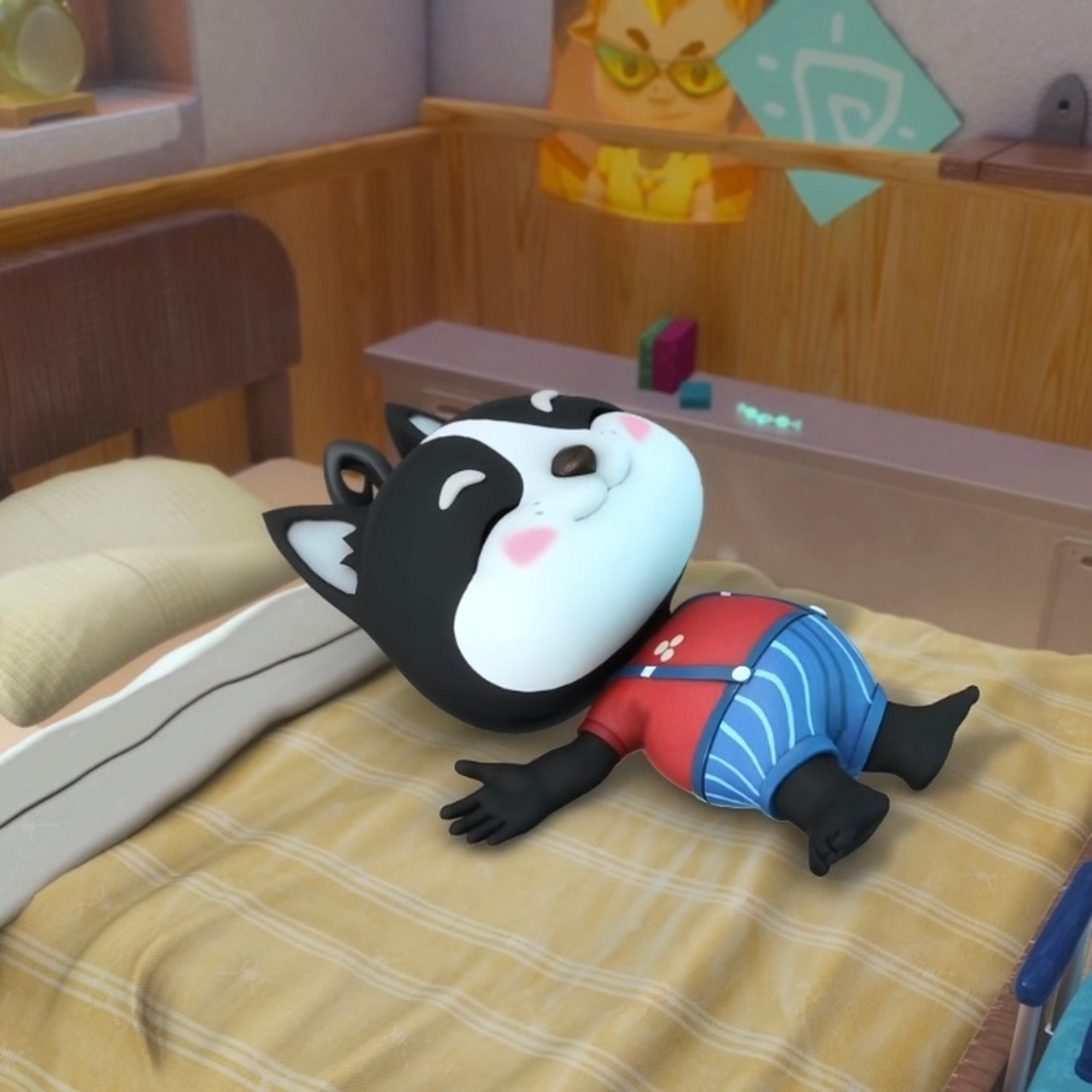 双手一摊大字一躺 卸下烦恼和疲惫安心入睡 晚安啦