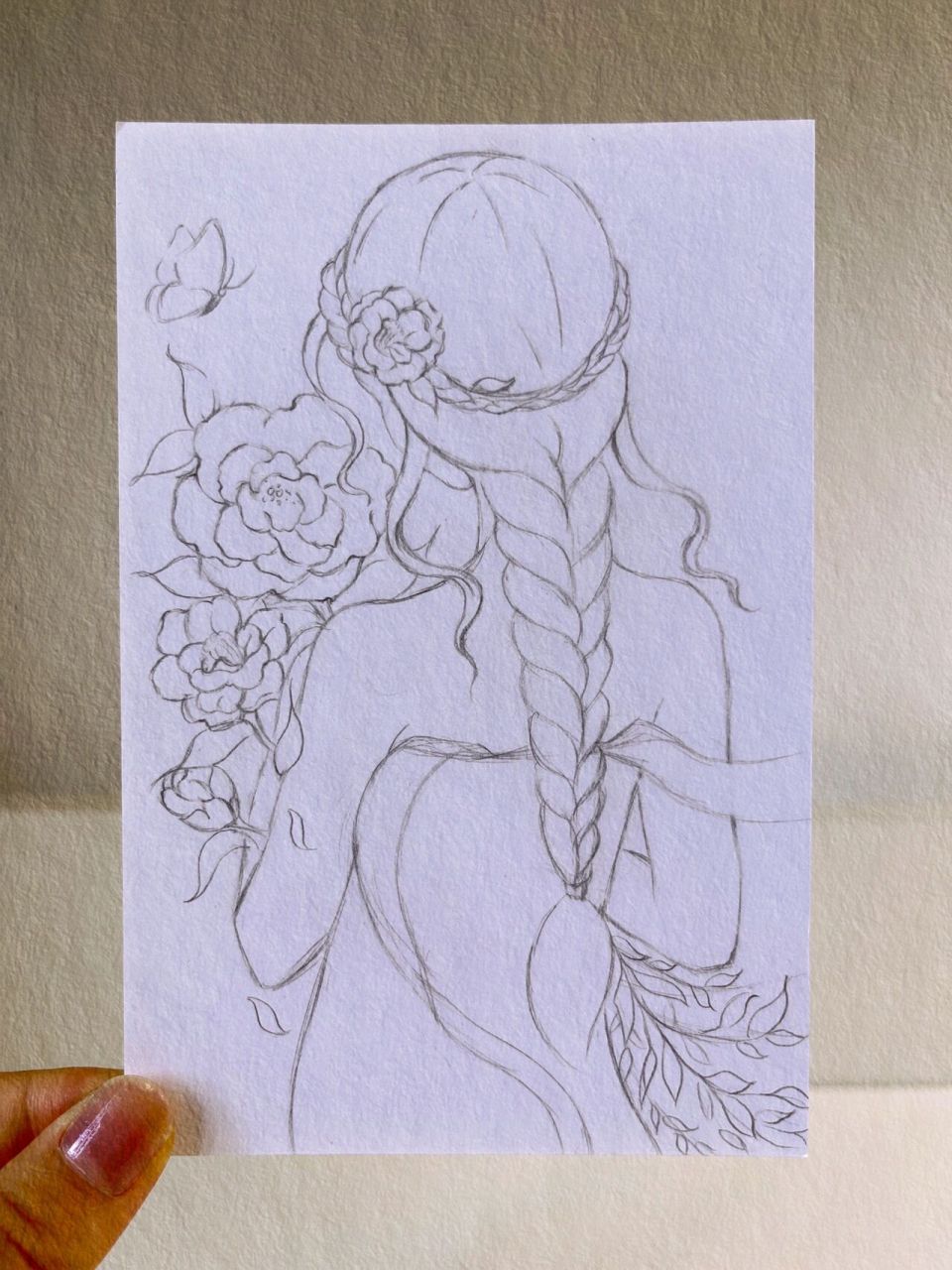 纸张:白卡纸 尺寸:10cm乘15cm 彩铅:卡西米尔