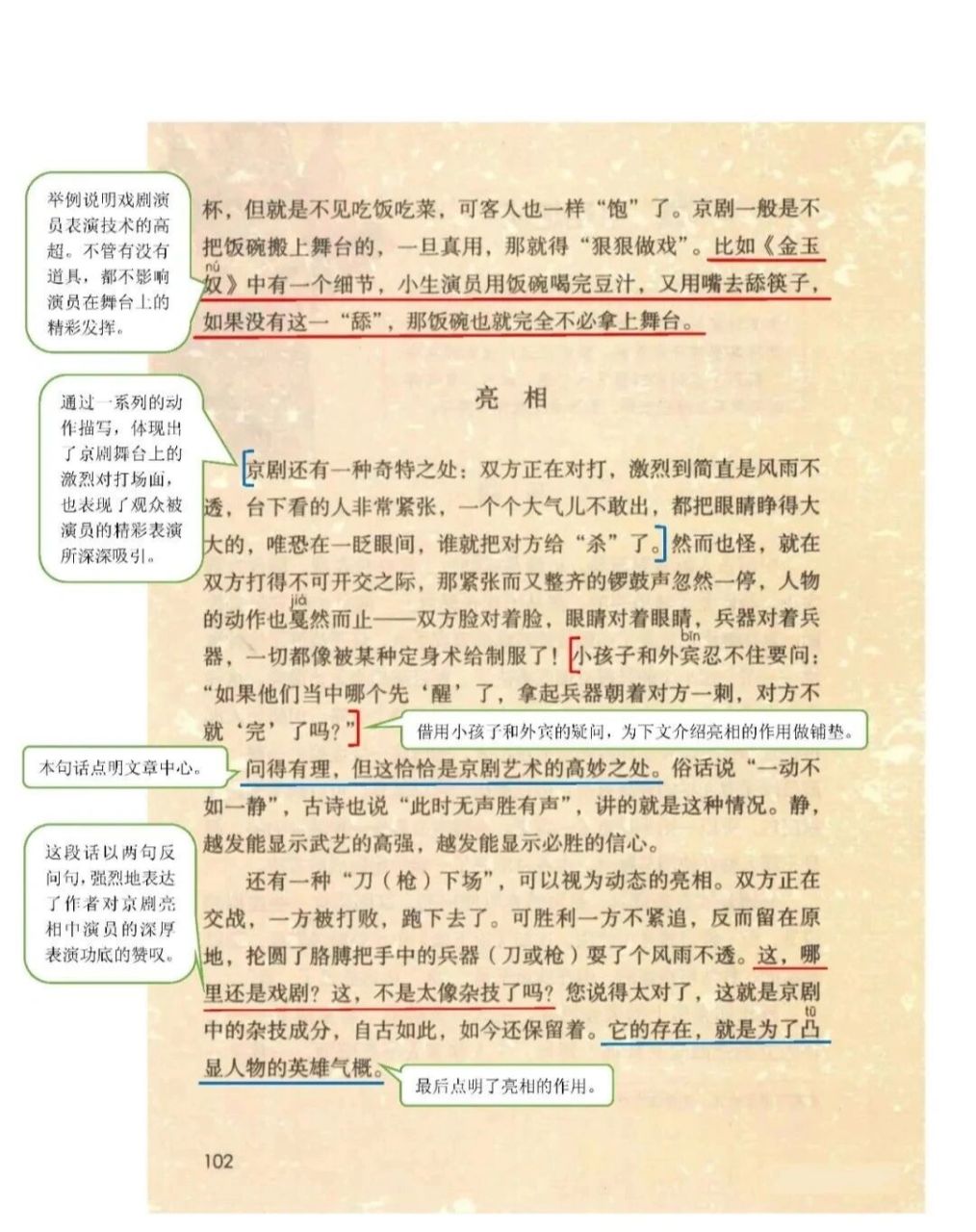 六上第23课《京剧趣谈》课堂笔记 #小学语文怎么学# #京剧# #语文笔记