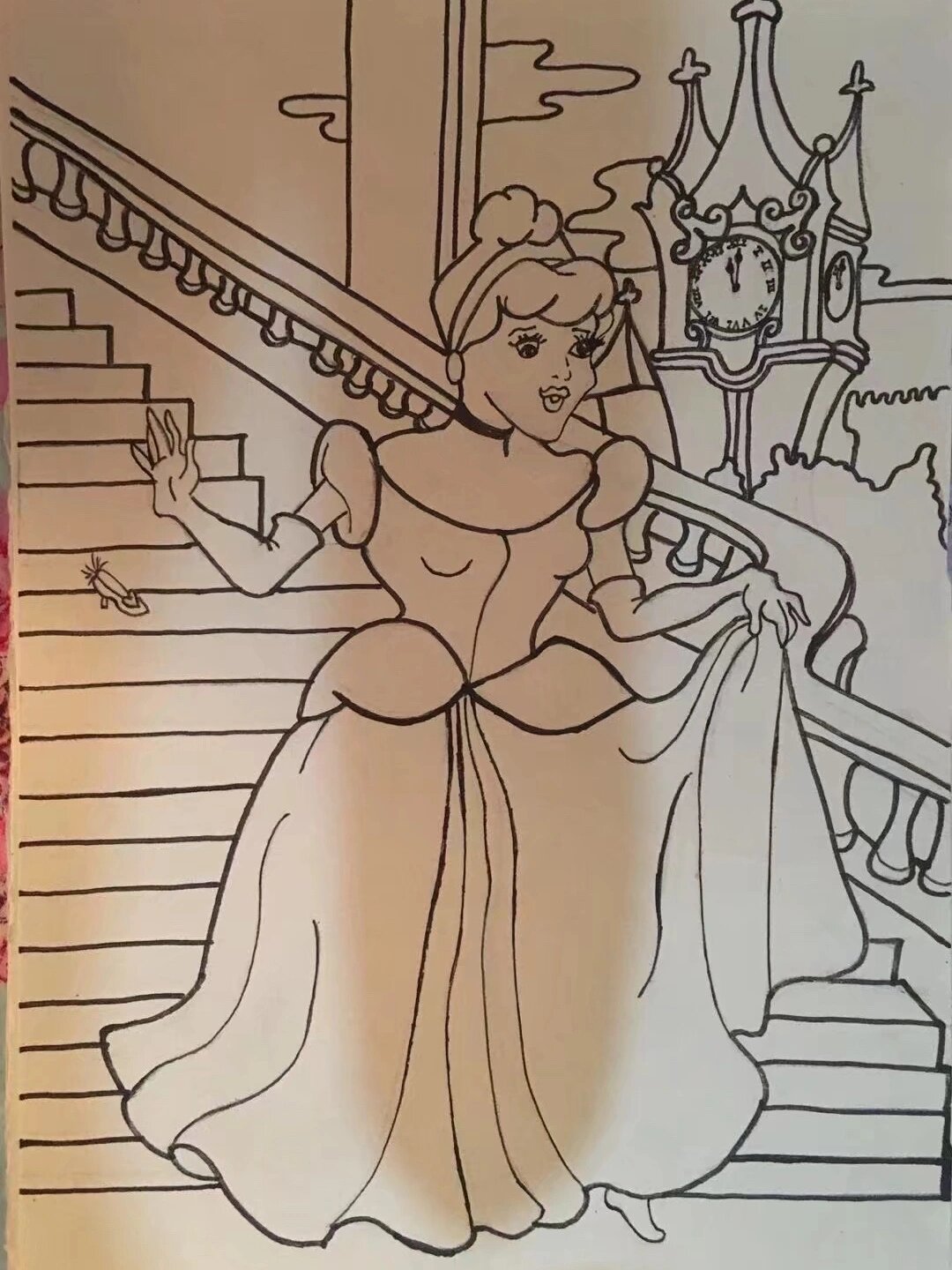 迪士尼公主系列简笔画之《灰姑娘》辛德瑞拉