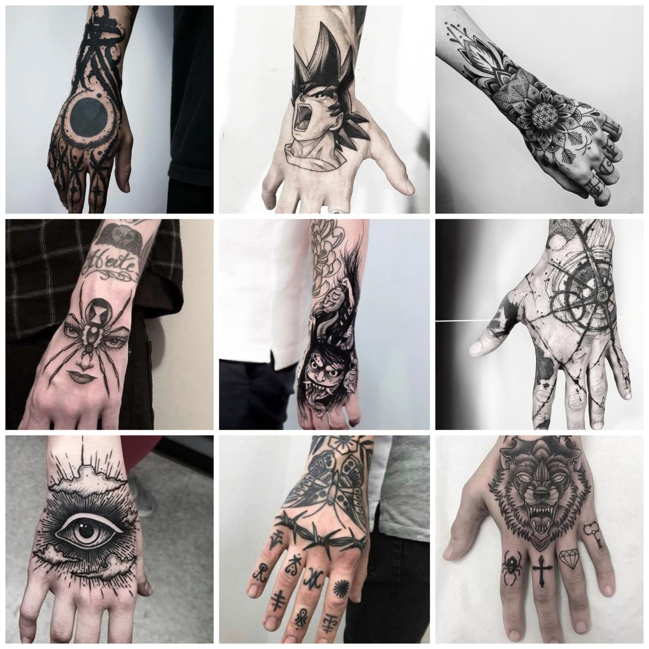 适合手背上的各种纹身图案分享 手背纹身