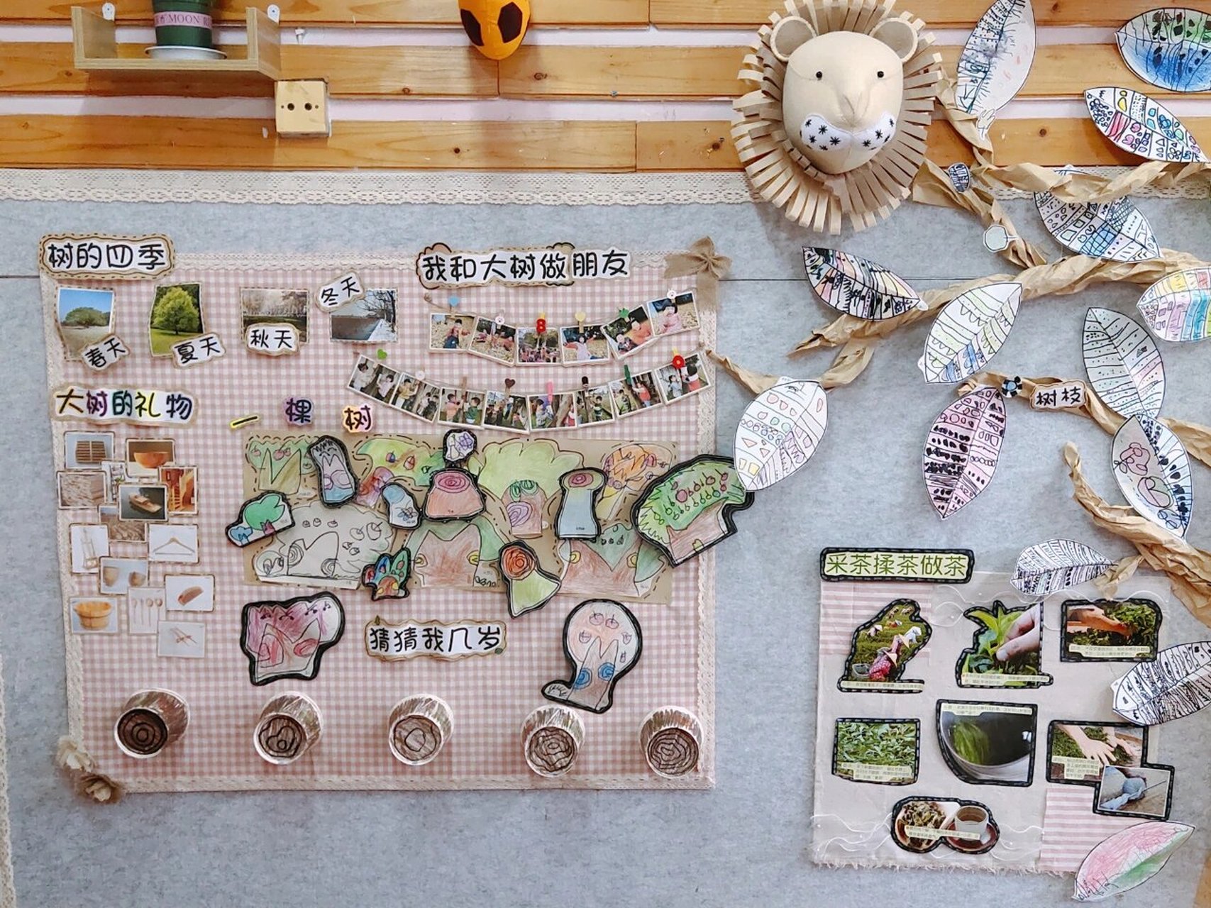 幼儿园环创:拜访大树 环创主题:拜访大树99 这个环创是我实习的时候