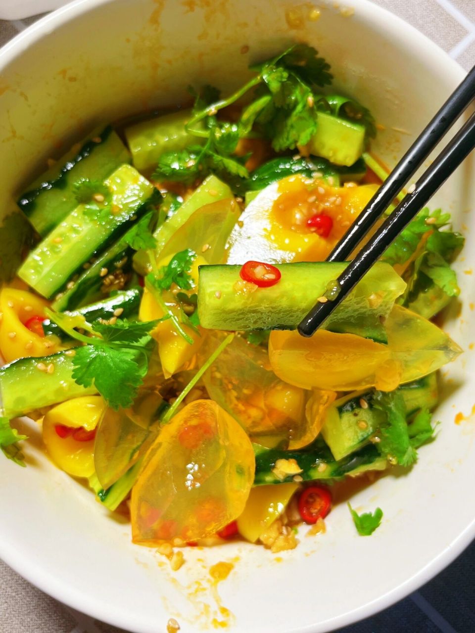 97做过n次的黄瓜拌变蛋!爽口开胃巨好吃 96哈喽宝子们!