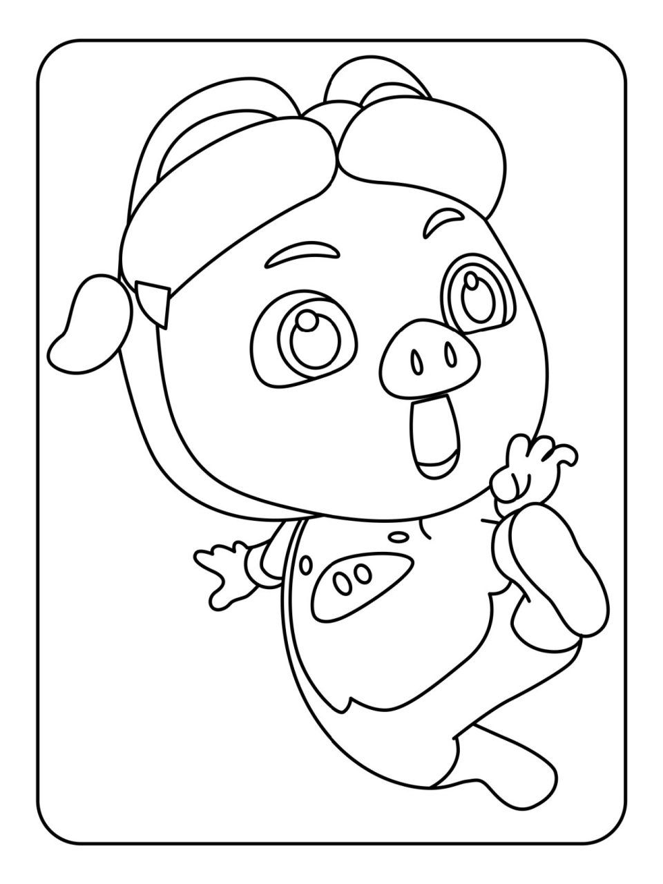 99猪猪侠|简笔画涂色素材120张可打印  火遍全网的动画,猪猪侠简笔