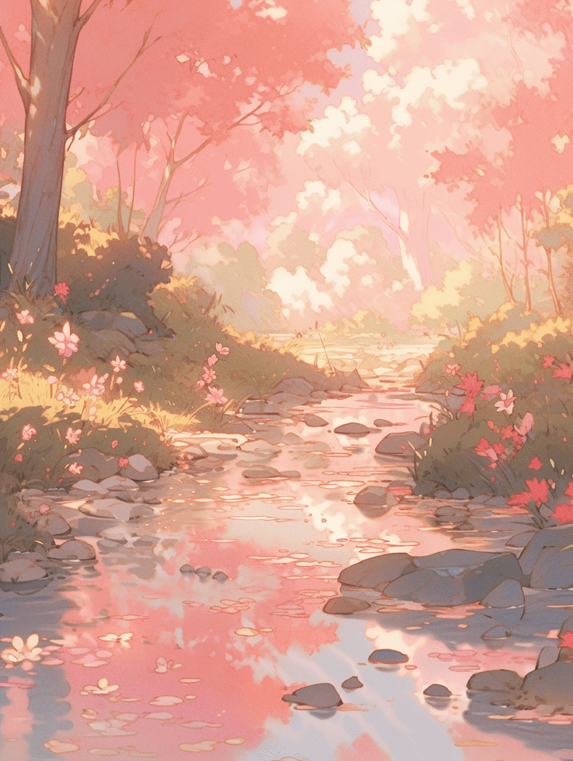 粉|夏日粉色壁纸 夏天的落日让整个天空都少女心了起来