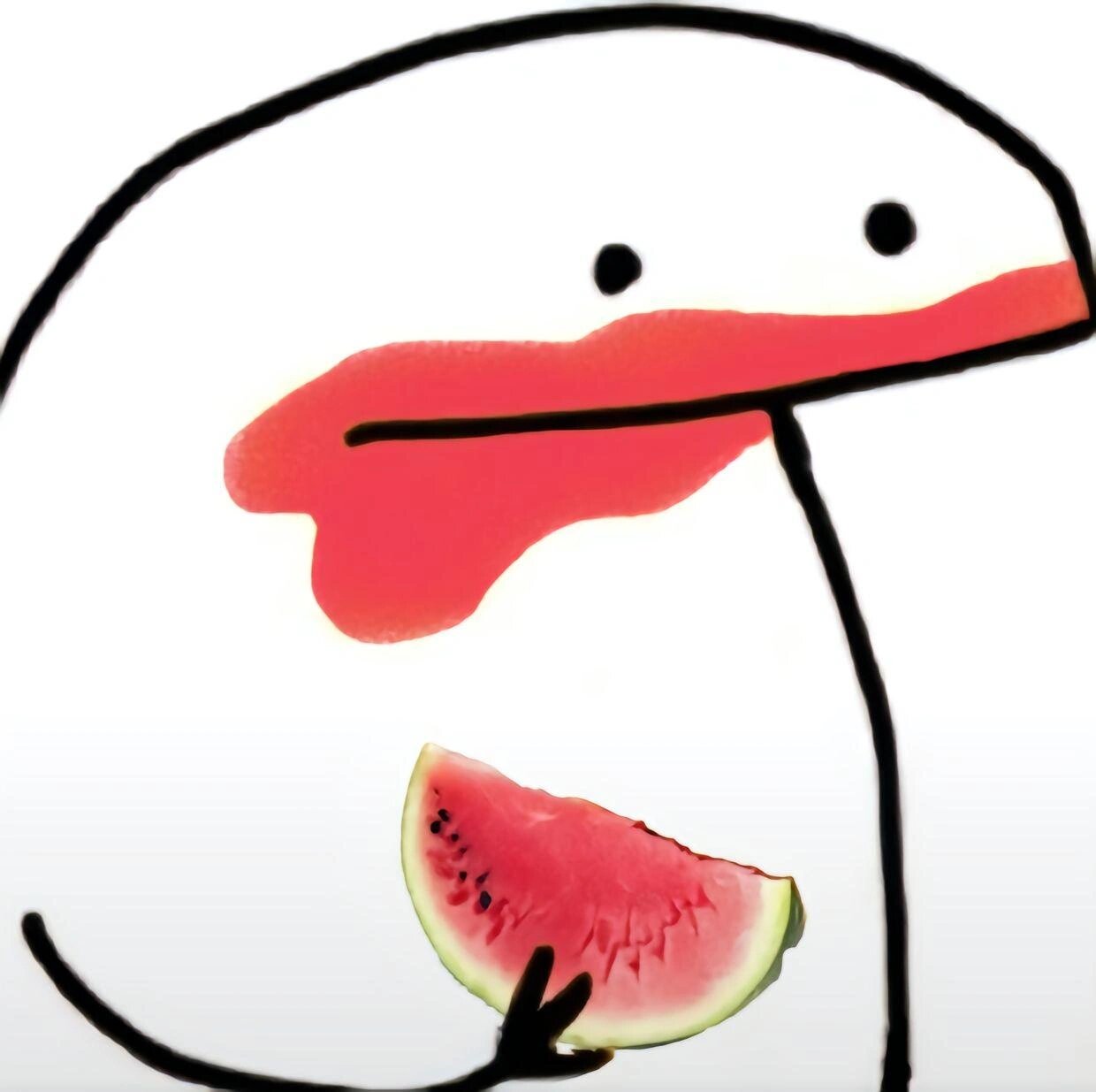 小恐龙吃火龙果满嘴红表情包