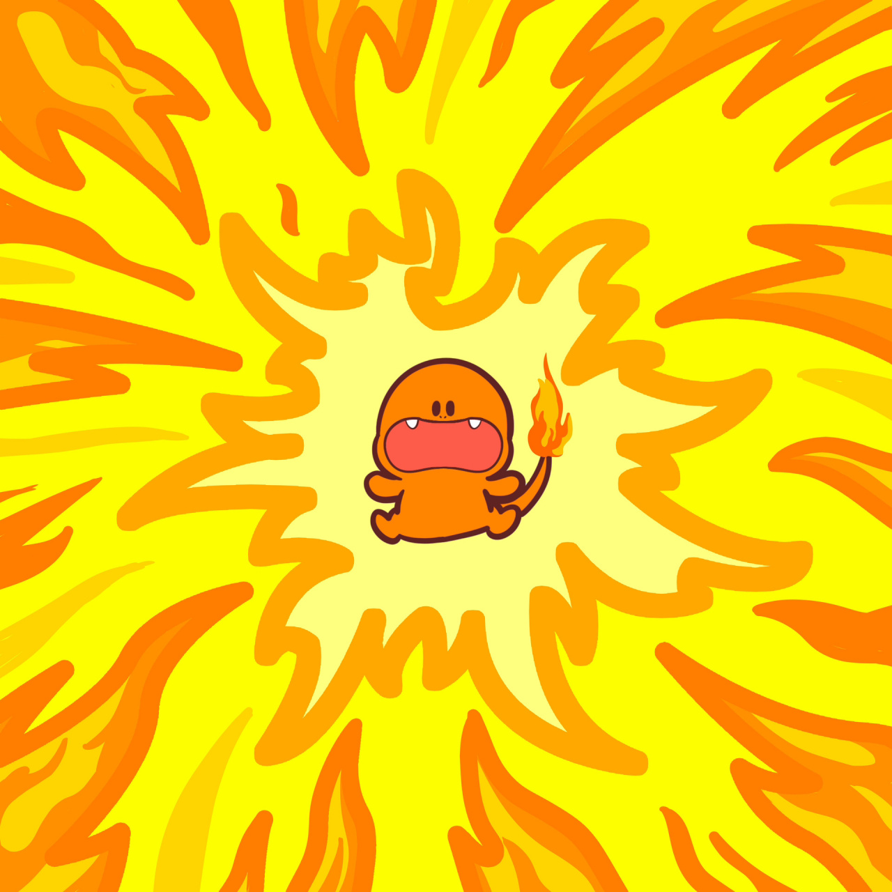 去吧!小火龙! 小火龙技能头像,喜欢的可以自取.不定时画画宝可梦技能