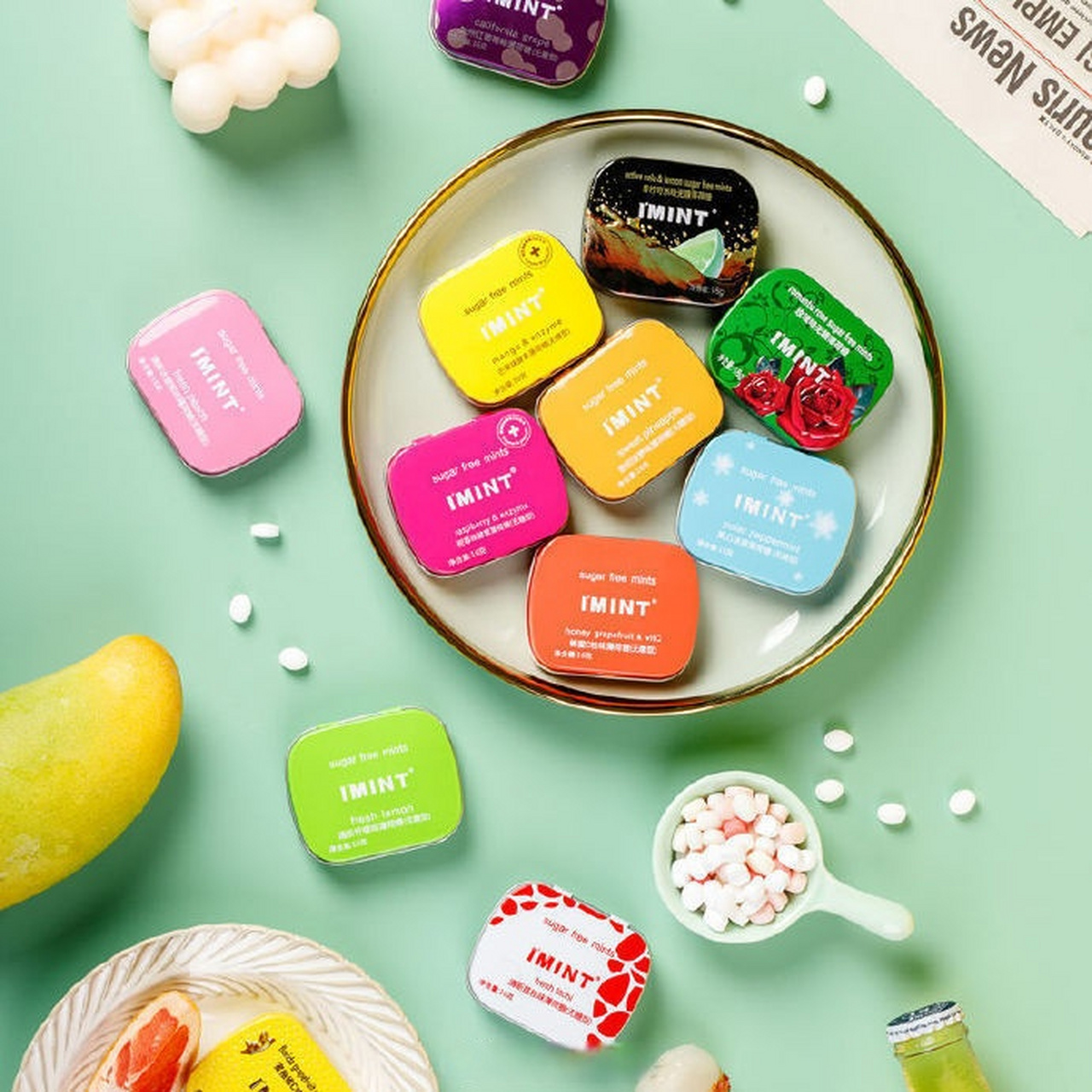 9】imint无糖薄荷糖4盒  独立小包装便携随身带,随时随地清新口气