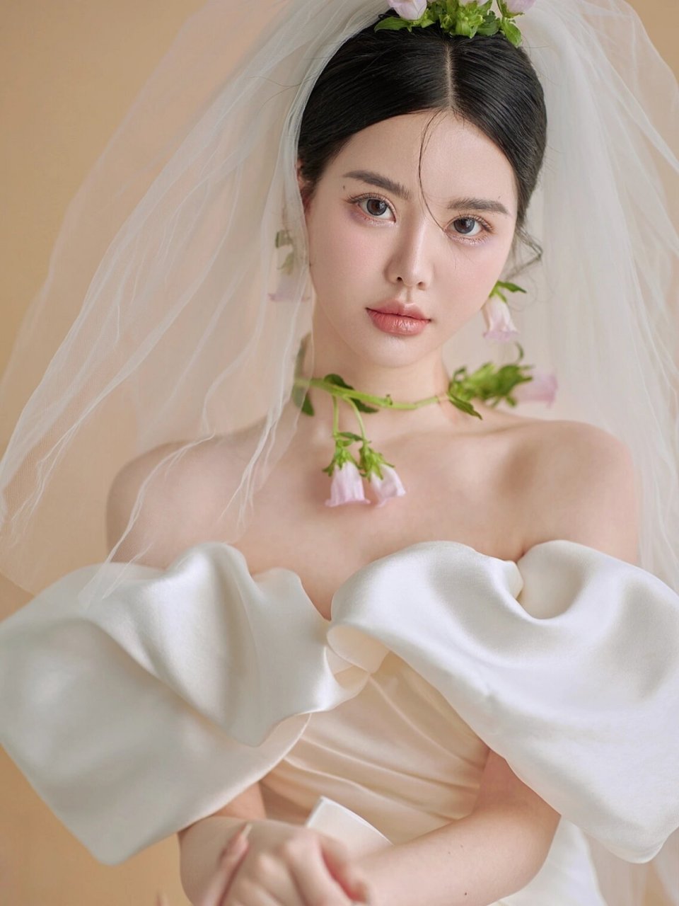 定妆照写真来啦|风铃花新娘 去试妆居然还白嫖了组写真 尝试了一下韩