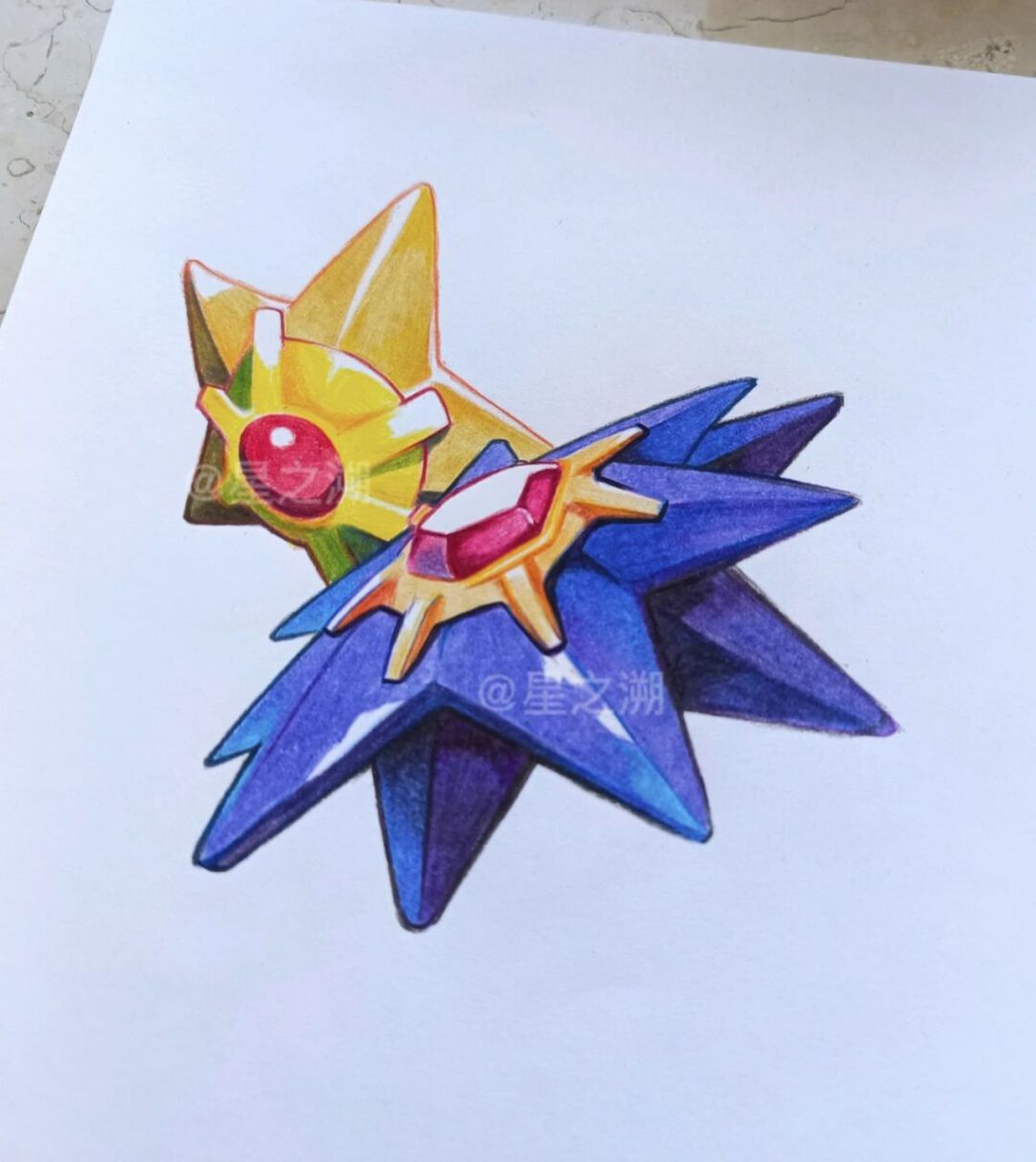 【彩铅】海星星进化组 【海星星】 00编号:#120# 7815分类:星形