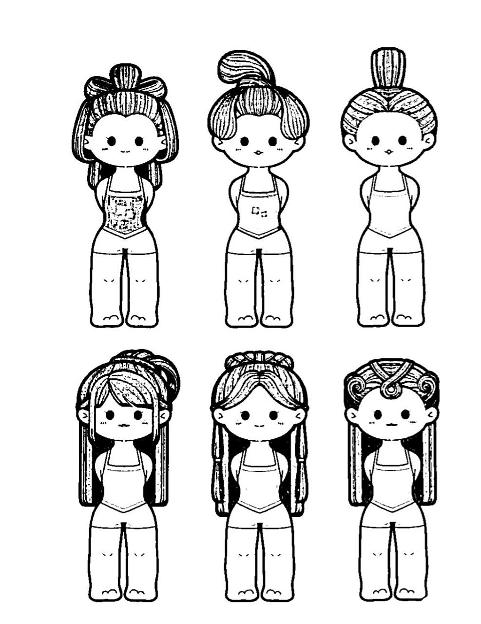 小麻薯人物换装 线稿