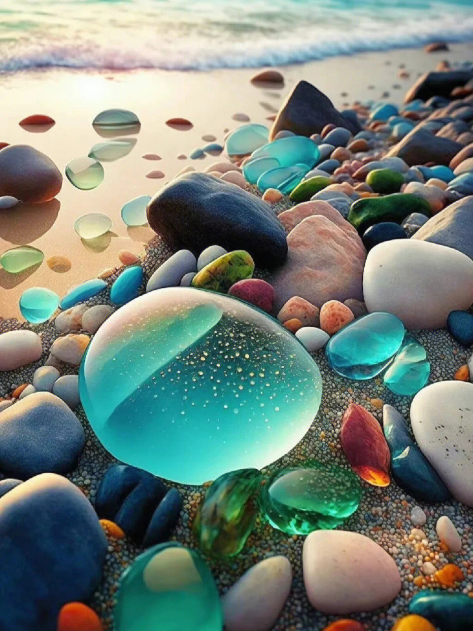 七彩治愈系彩色石头 "若世界如此,谁还会贪恋星河!