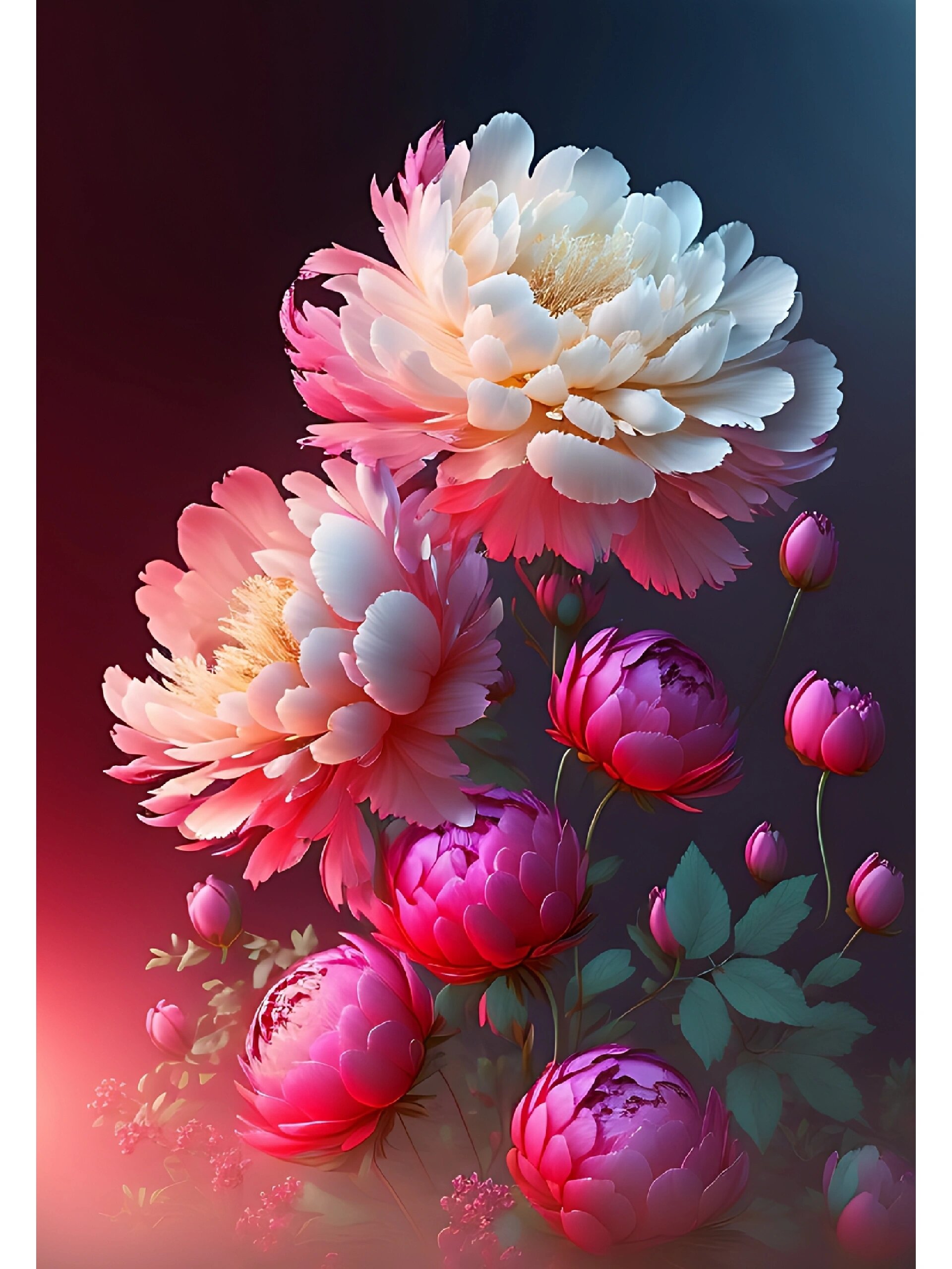 红色牡丹花