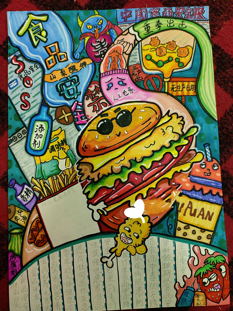 食品安全绘画参赛作品