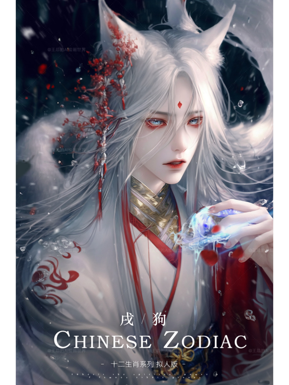 十二生肖98拟人版 (狗) 十二生肖 拟人系列插画