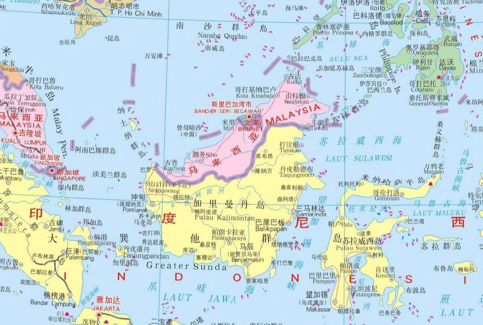 全球最牛的岛屿,一个岛分属三个国家 这就是加里曼丹岛(也称婆罗洲)