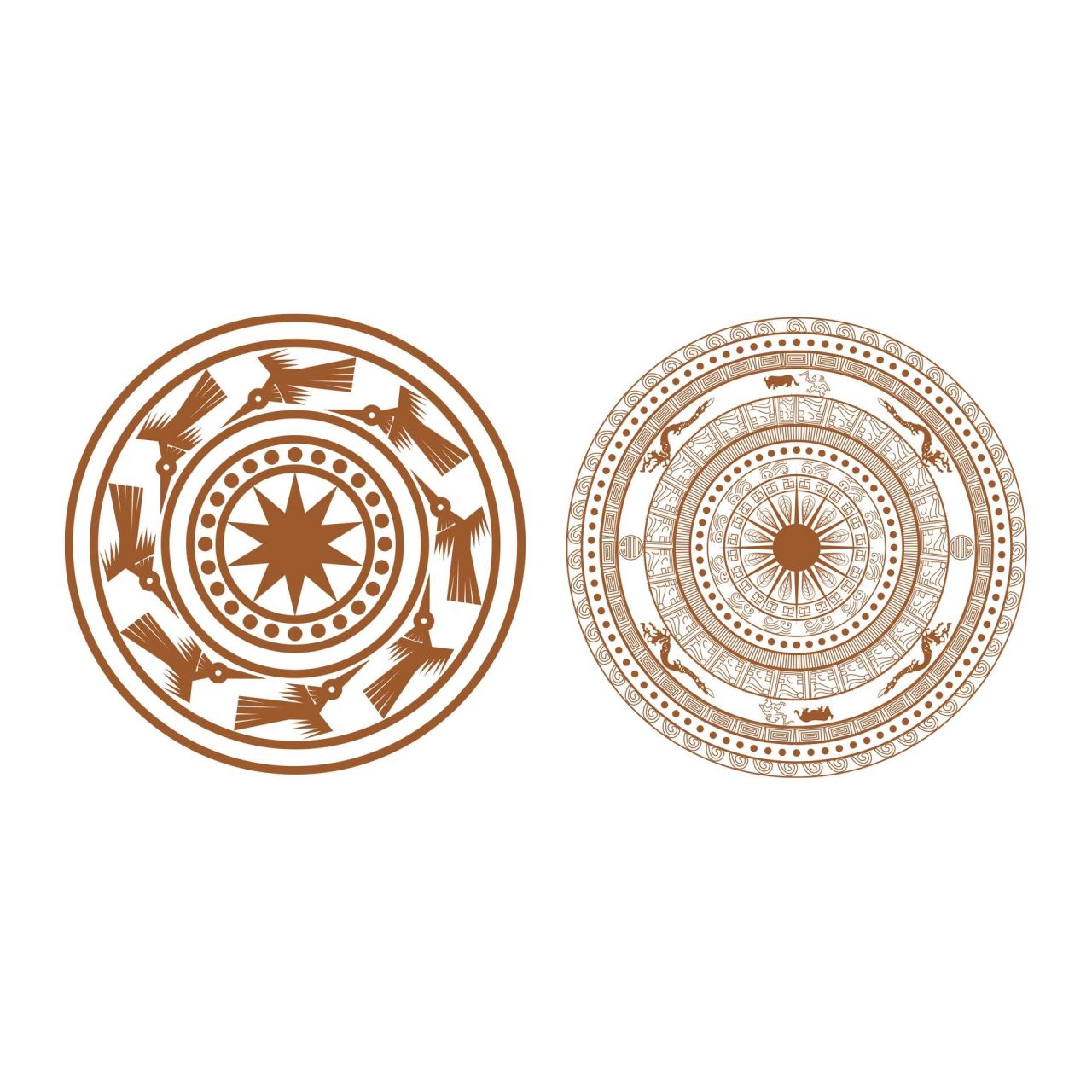 壮族铜鼓纹样矢量ai格式