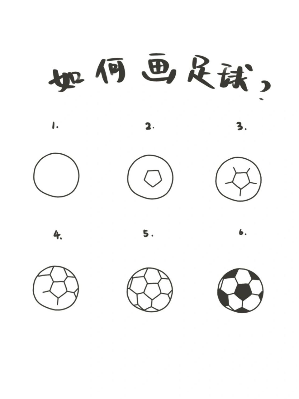 95手绘教程|如何画足球7115 马上就要世界杯啦～一起学着画一个