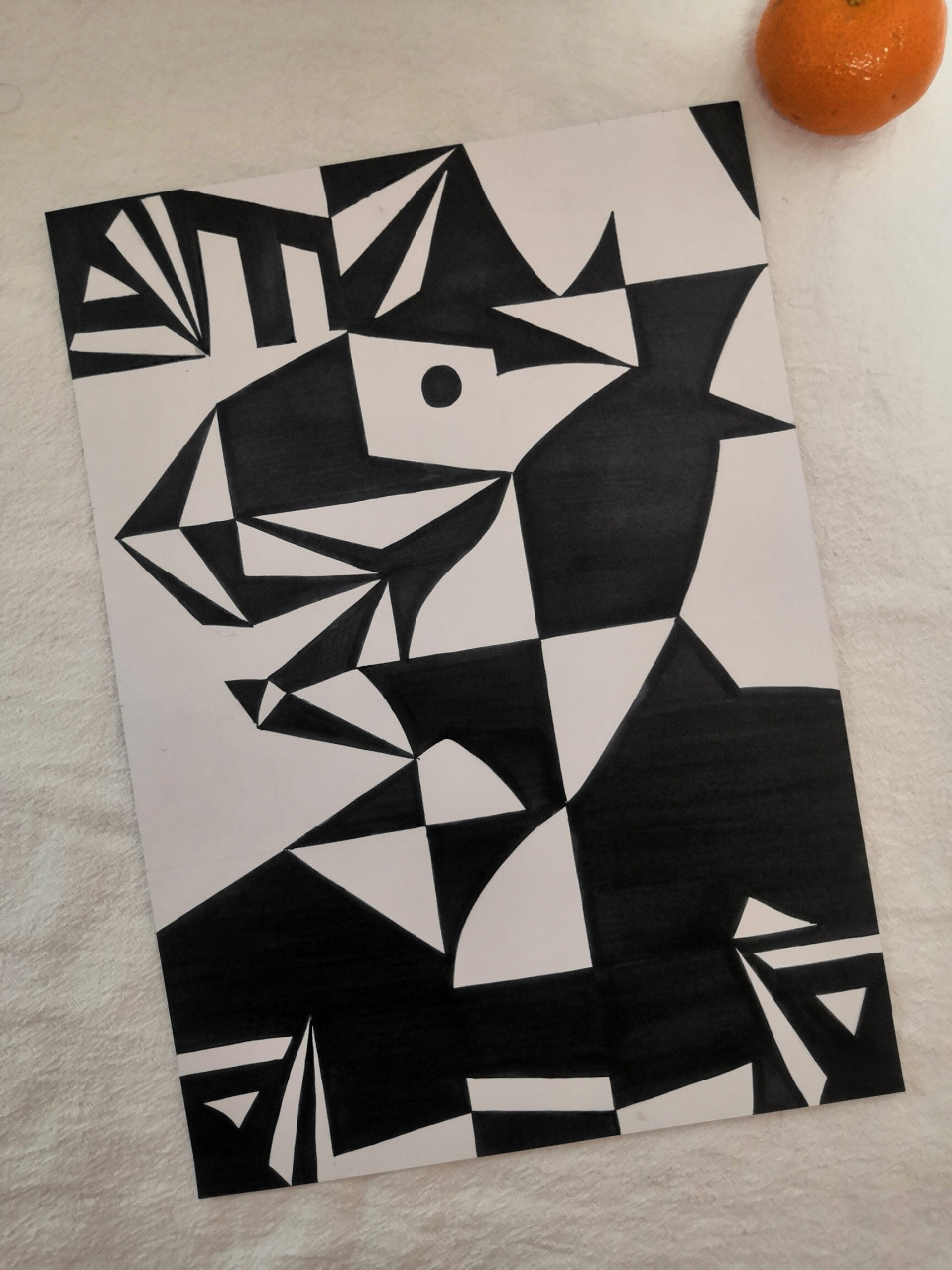超简单黑白装饰画| 线描画|新手(步骤) ①先打30个小方格,规格4.