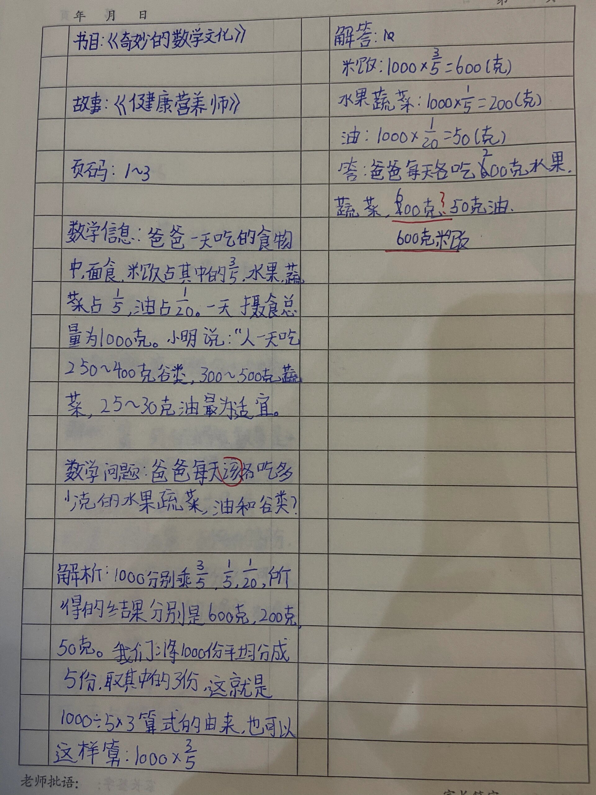 六年级 数学阅读笔记《奇妙的数学文化》5篇