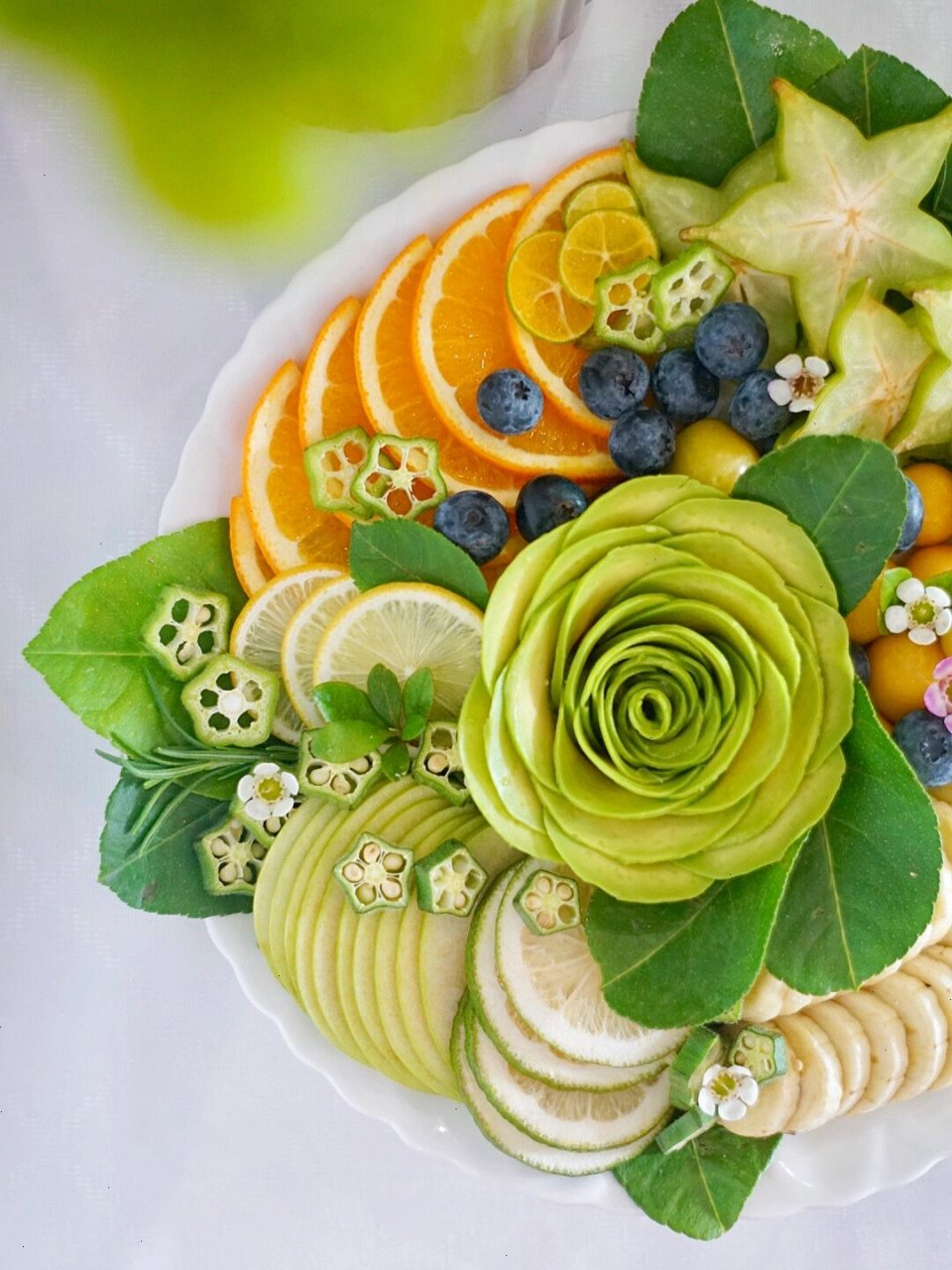 今日份|夏日推荐98牛油果05水果拼盘 绿茵茵的水果盘又来啦!
