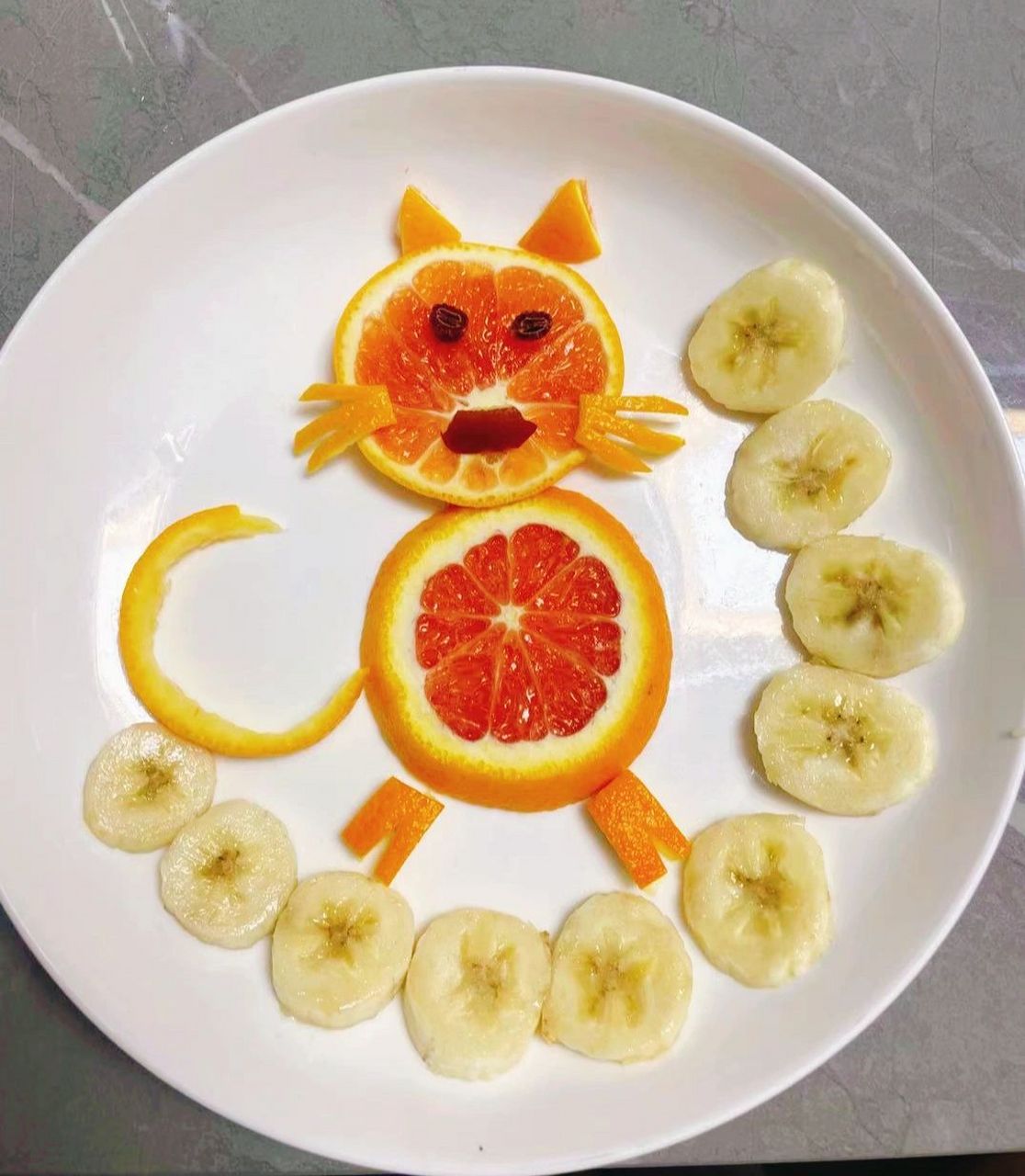 二年级小朋友做的水果拼盘(三) 国庆假期结束 最后来一波孩子们的作品