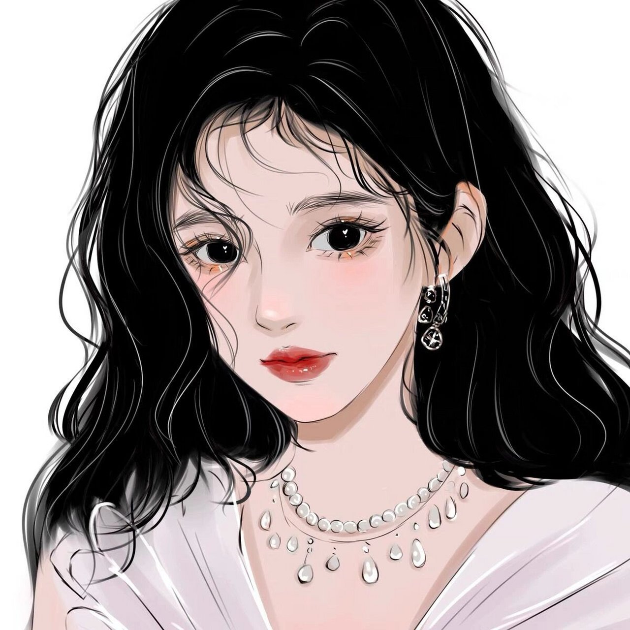 真人转动漫头像 手绘头像定制q版卡通情侣头像写实漫画插画真人照片